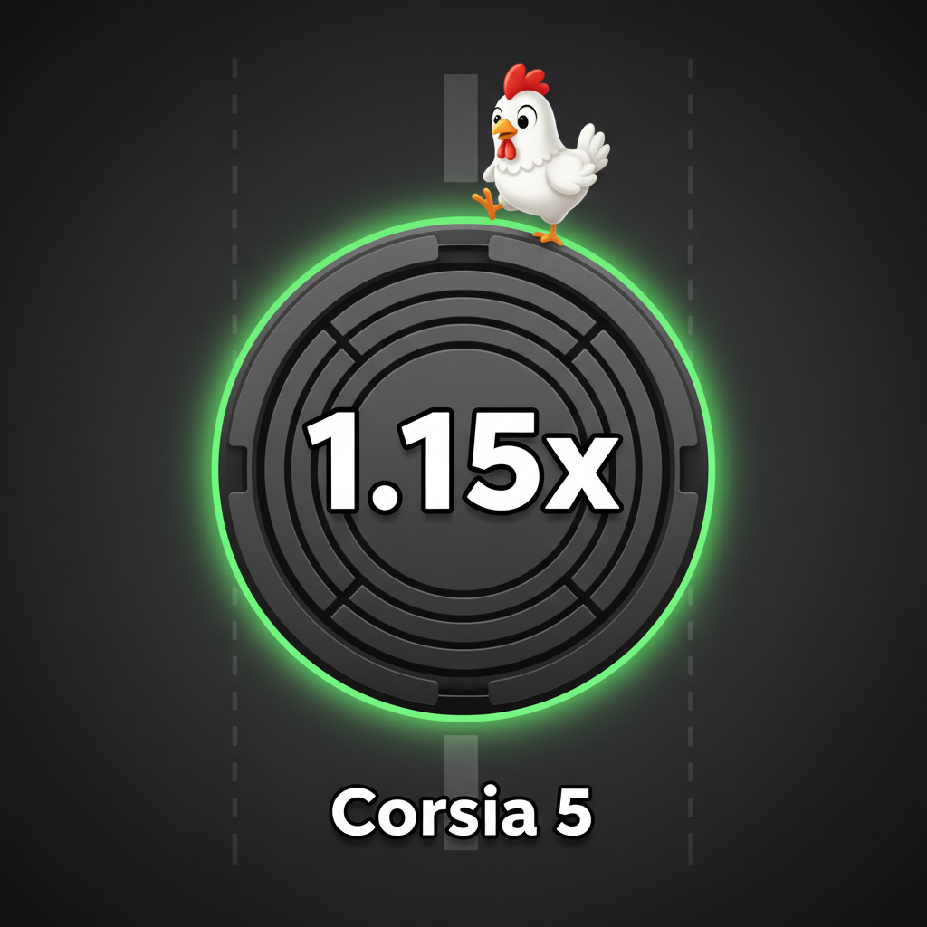 Corsia 5 in Chicken Road 2 — paga 1.15x