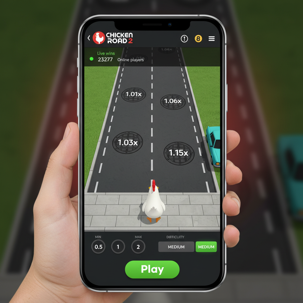 Chicken Road 2 - schermata di gioco principale su smartphone