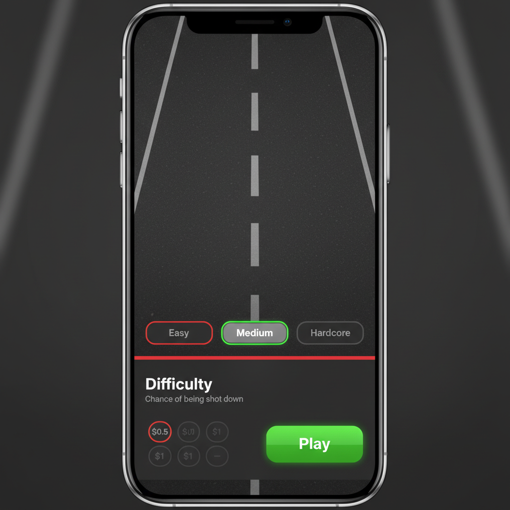 Chicken Road 2 - selezione difficoltà su mobile